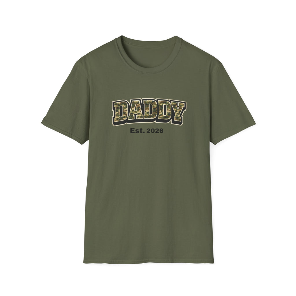Daddy Est. 2026 Camo T-Shirt — New Dad Gift