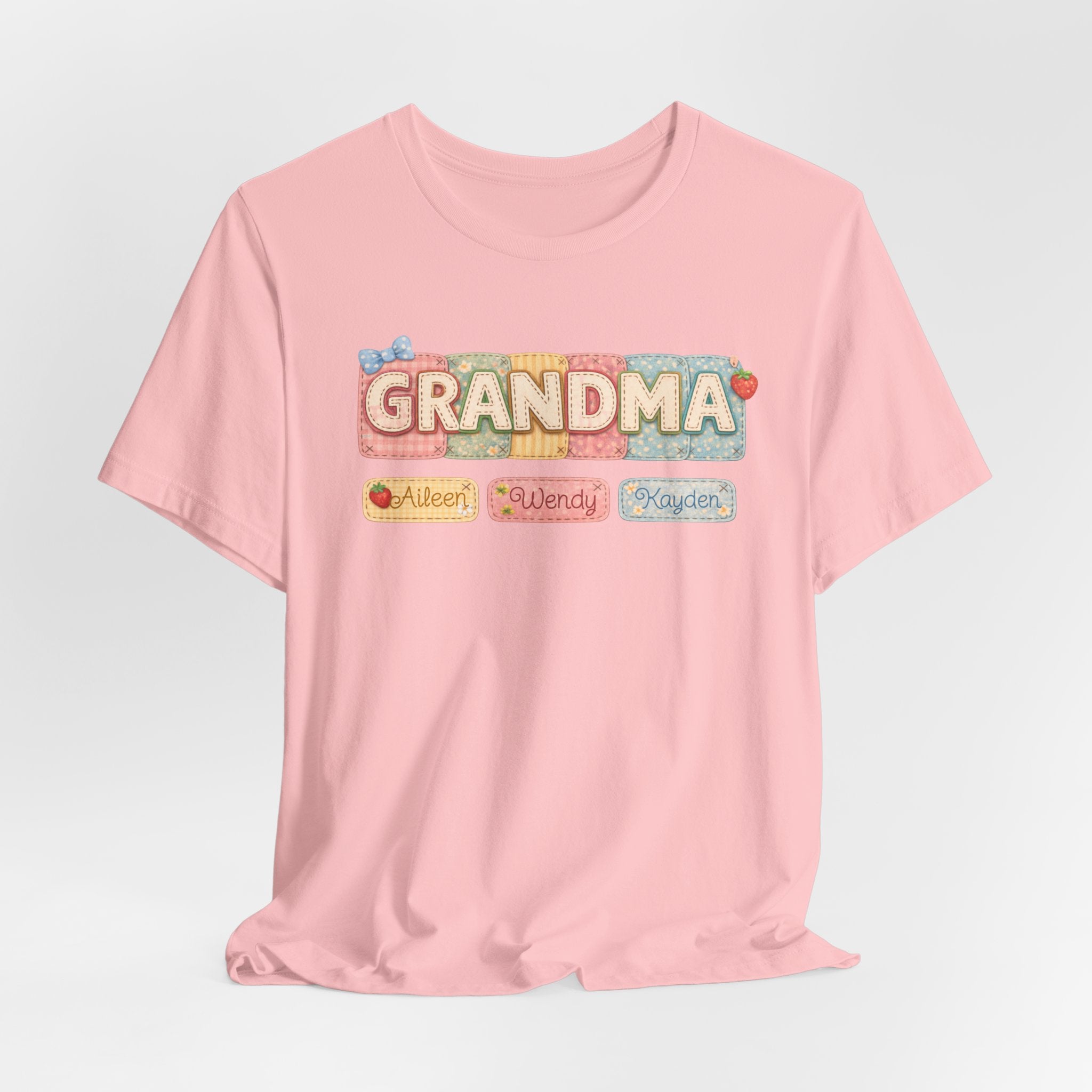 Grandma Floral Retro Tee — "Grandma" Names Design (Aileen • Wendy • Peyton)