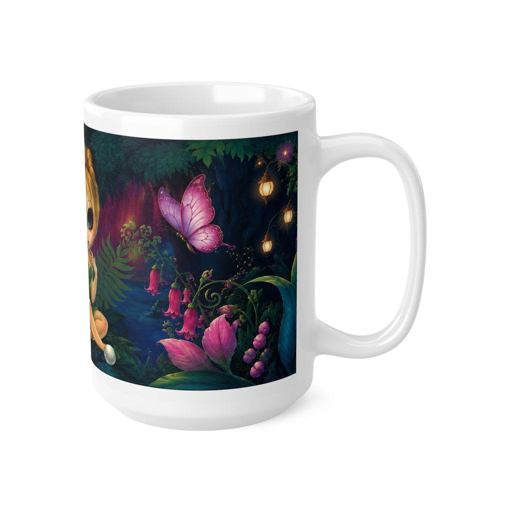 Fairy Garden Coffee Mug — Enchanted Moonlit Forest Ceramic Cup (11oz & 15oz)