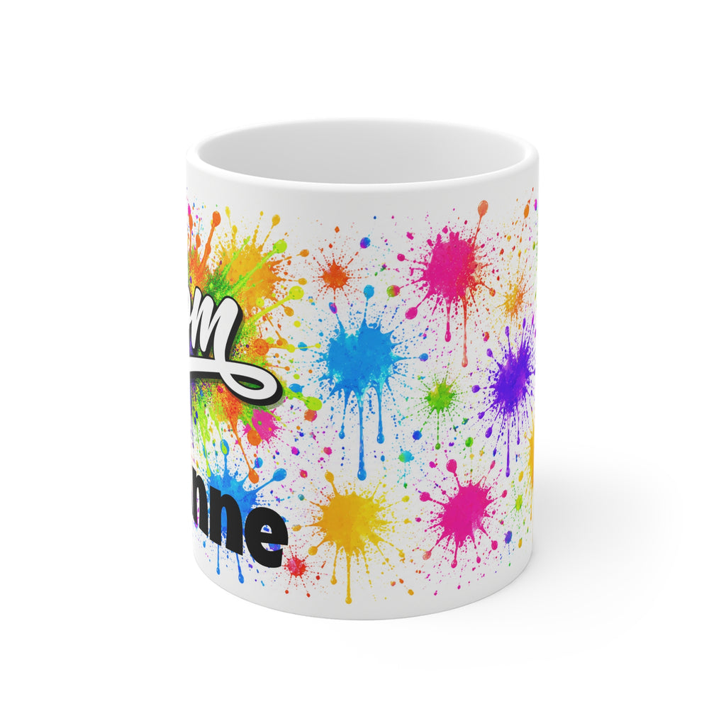 MOM - Colourful Paint Splatter Mug - Personalised