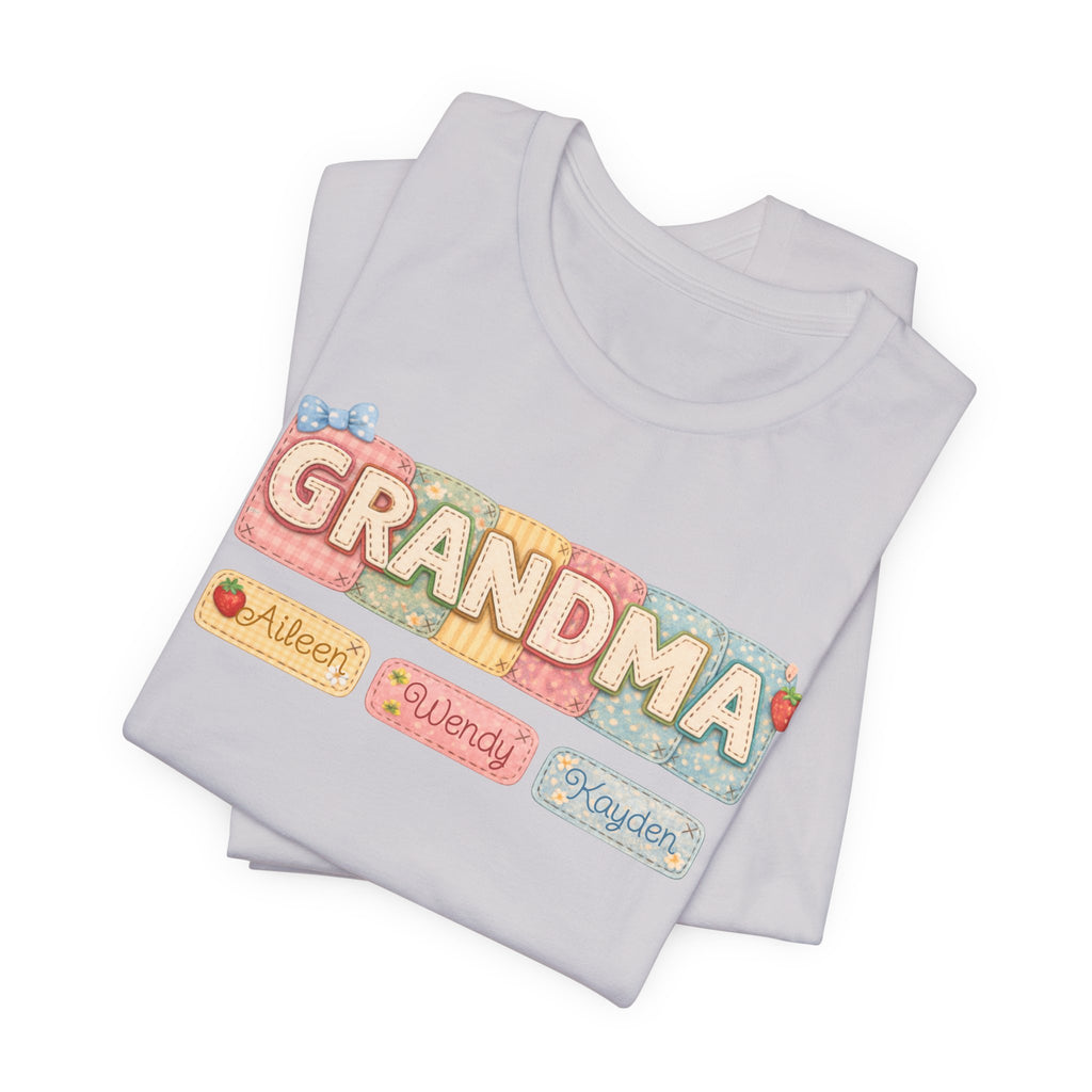 Grandma Floral Retro Tee — "Grandma" Names Design (Aileen • Wendy • Peyton)