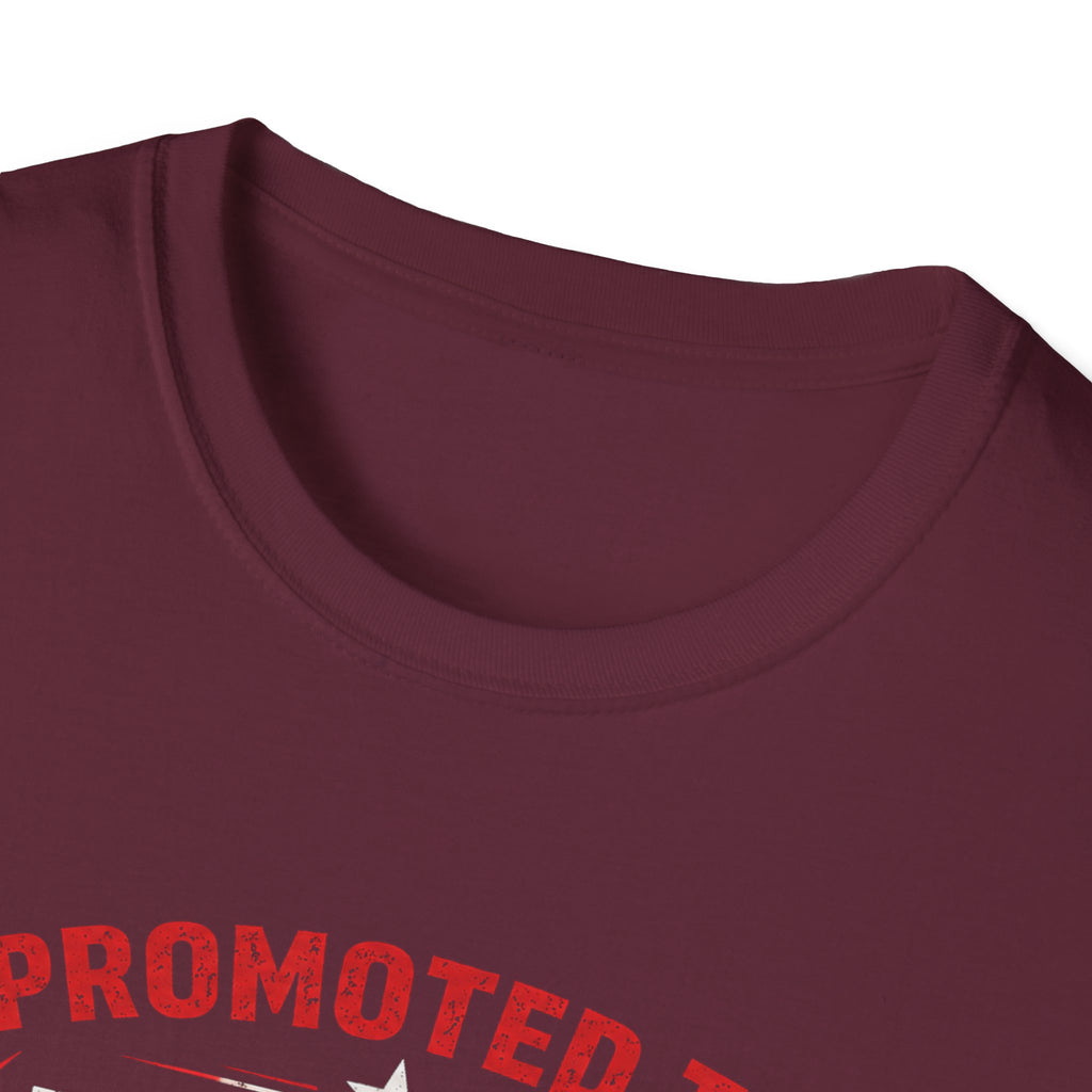 Promoted to Dad T-Shirt — New Dad Announcement Gift, Father’s Day Tee