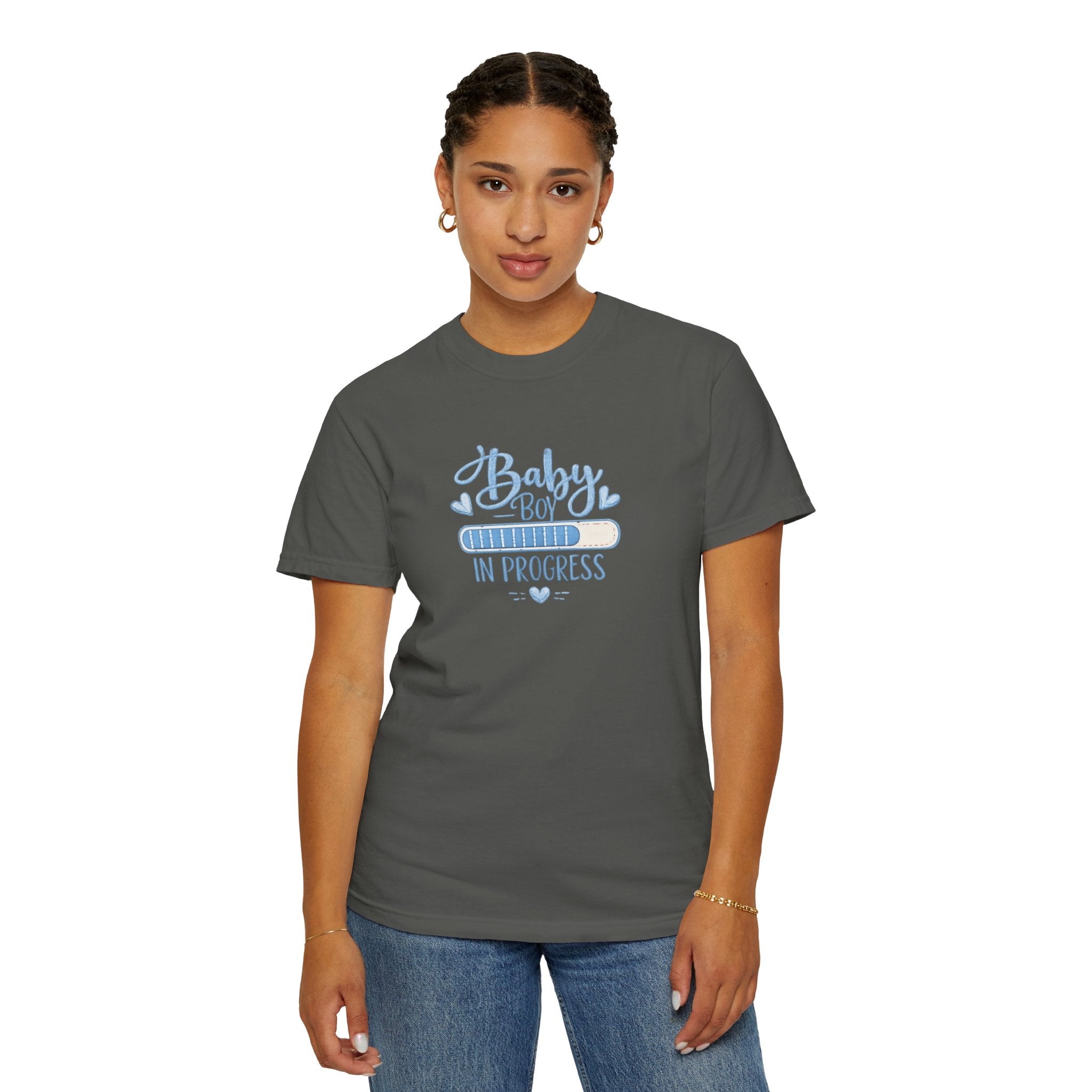 Baby Boy In Progress T-Shirt — Pregnancy Announcement Tee