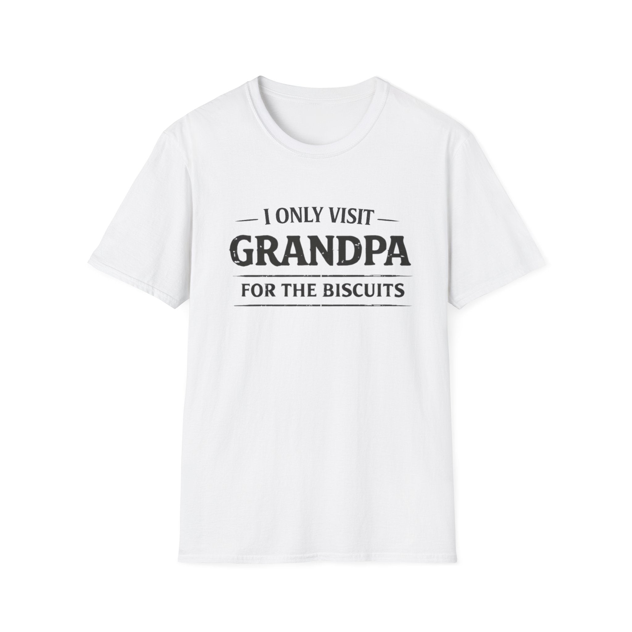 Grandpa Biscuits T-Shirt — "I Only Visit Grandpa For The Biscuits" Funny Family Tee