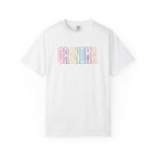 Grandma Pastel Rainbow T-Shirt — 'GRANDMA' Retro Lettering Tee