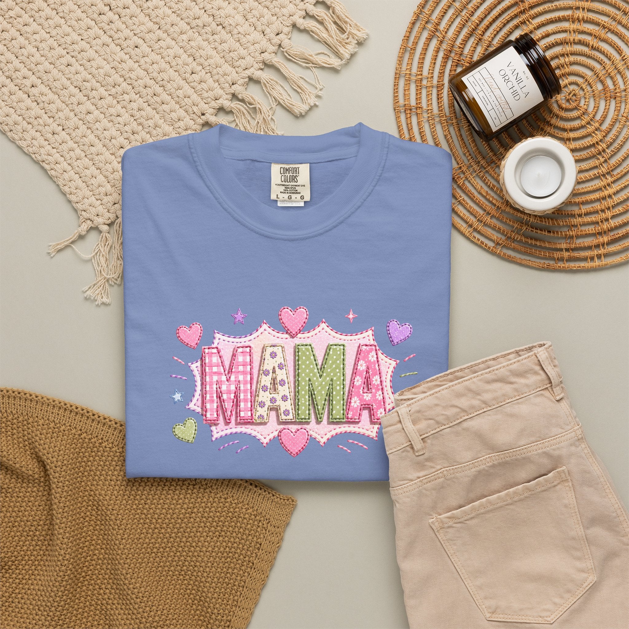 Mama Floral Heart T-Shirt — Cute Pink "MAMA" Mother's Day Tee