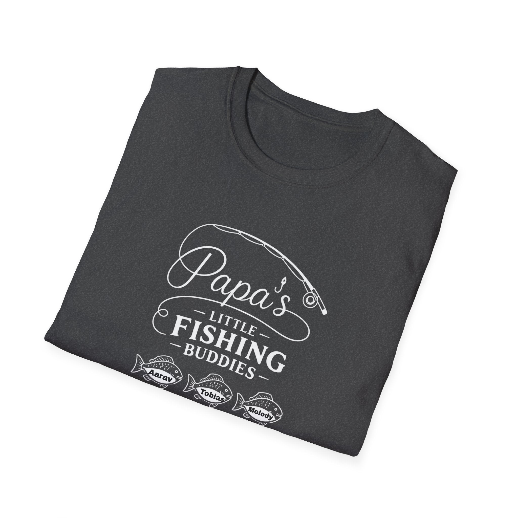 Papa's Little Fishing Buddies T-Shirt — Fathers Day Fishing Tee