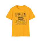 Papa Warning T-Shirt — Funny Grandpa Gift, 'Spoils Grandkids & Hands Out Biscuits' Tee