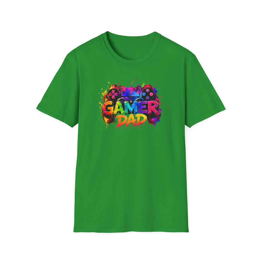 Gamer Dad Colourful Controller Design T-Shirt