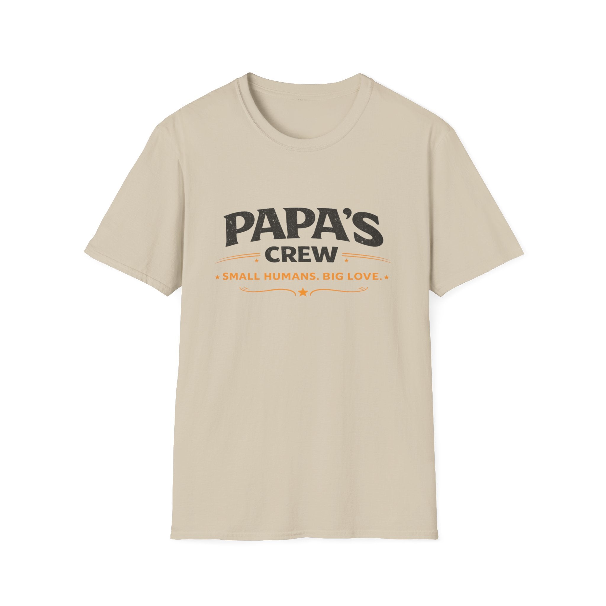 Papa's Crew T-Shirt — "Small Humans, Big Love" Grandpa Gift