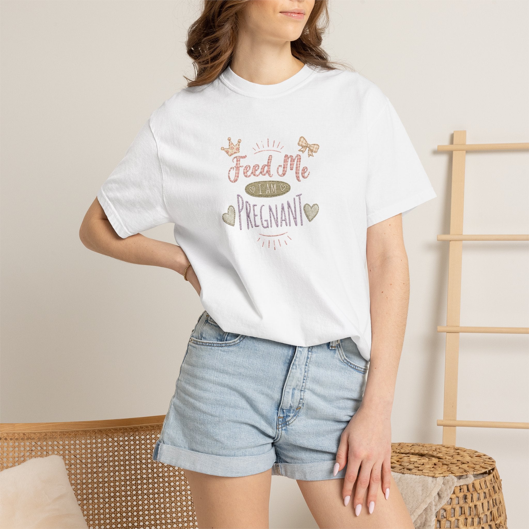 Pregnant 'Feed Me' Tee — Maternity Pregnancy Humor T-Shirt