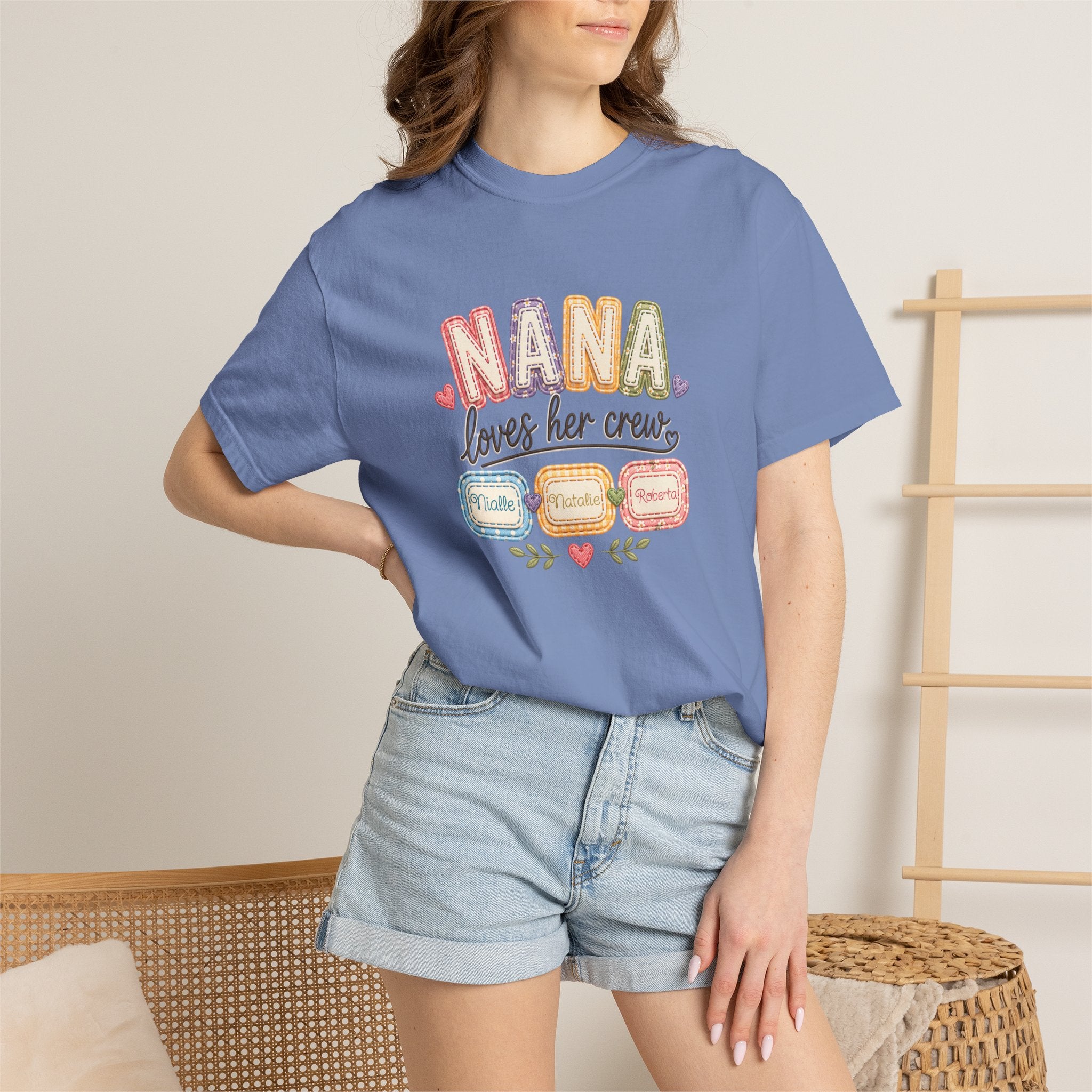 T-Shirt — “Nana Loves Her Crew” Colorful Grandma Family tee