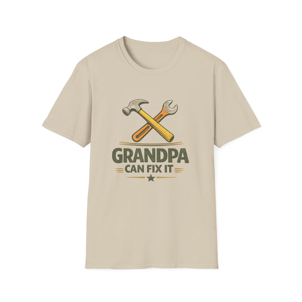 Grandpa Can Fix It T-Shirt — Handyman Tools Retro Tee for Fathers, Grandfathers & DIY Lovers