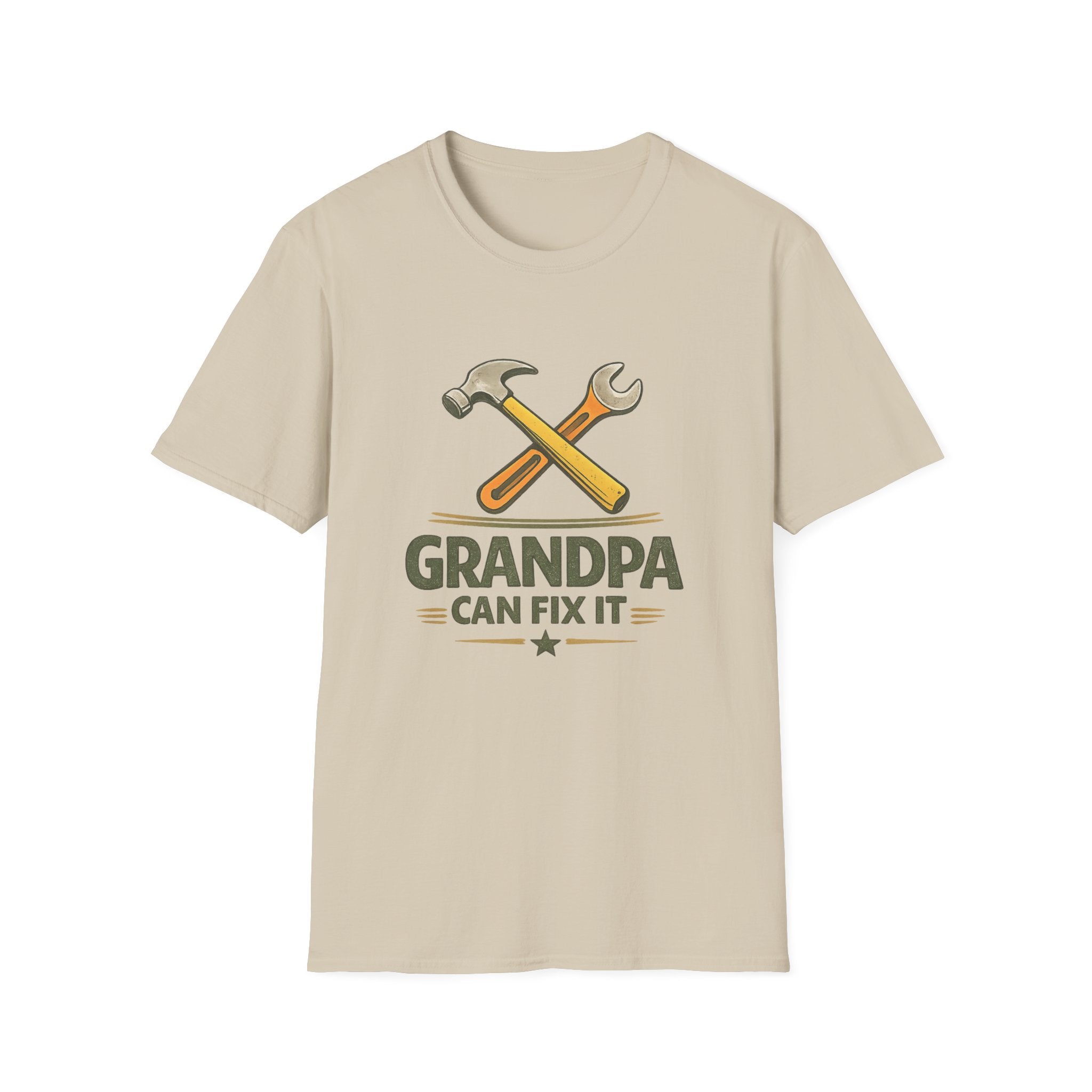 Grandpa Can Fix It T-Shirt — Handyman Tools Retro Tee for Fathers, Grandfathers & DIY Lovers