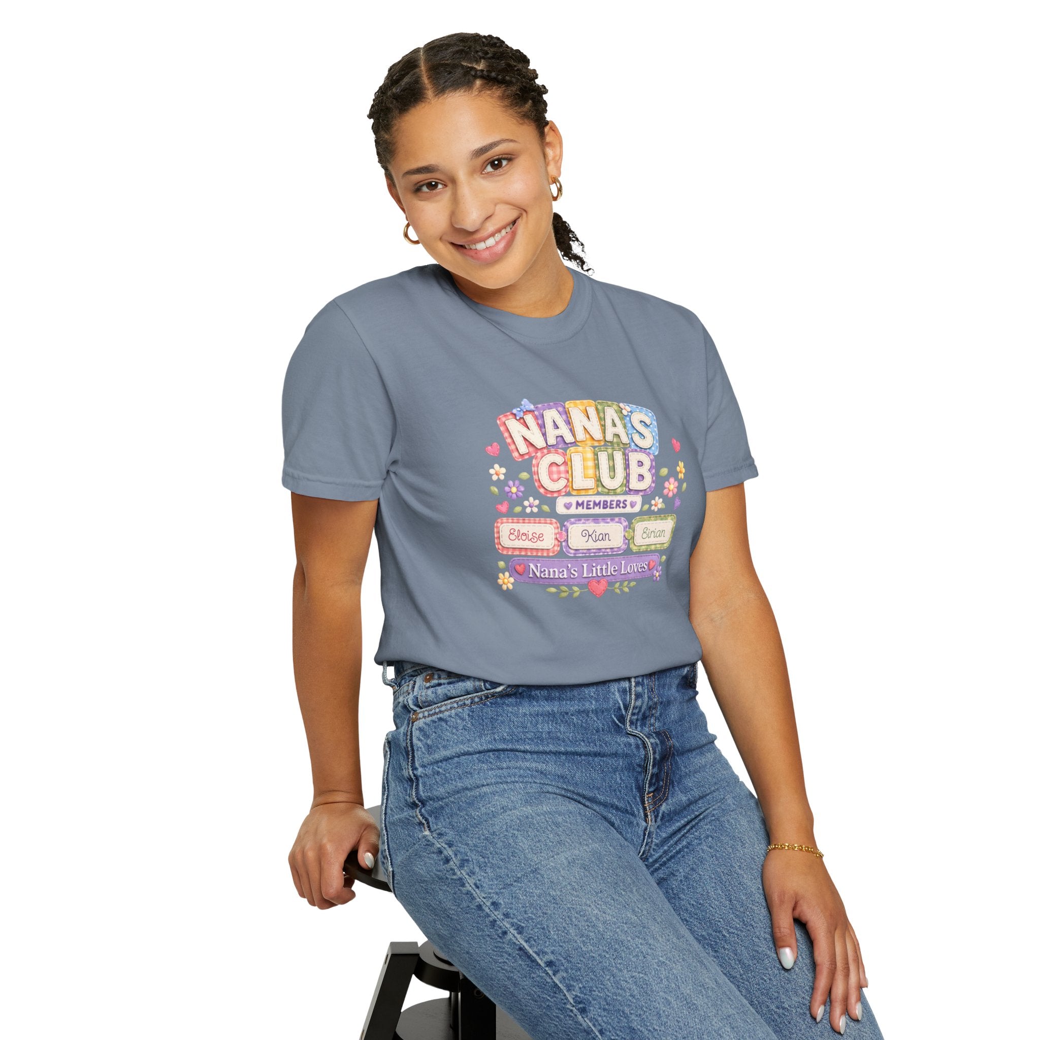 Nana's Club T-Shirt — 'Nana's Little Loves' Cute Floral Grandma Tee