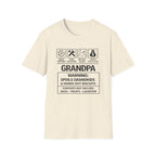 Grandpa Warning T-Shirt — "Spoils Grandkids & Hands Out Biscuits" Funny Grandpa Gift