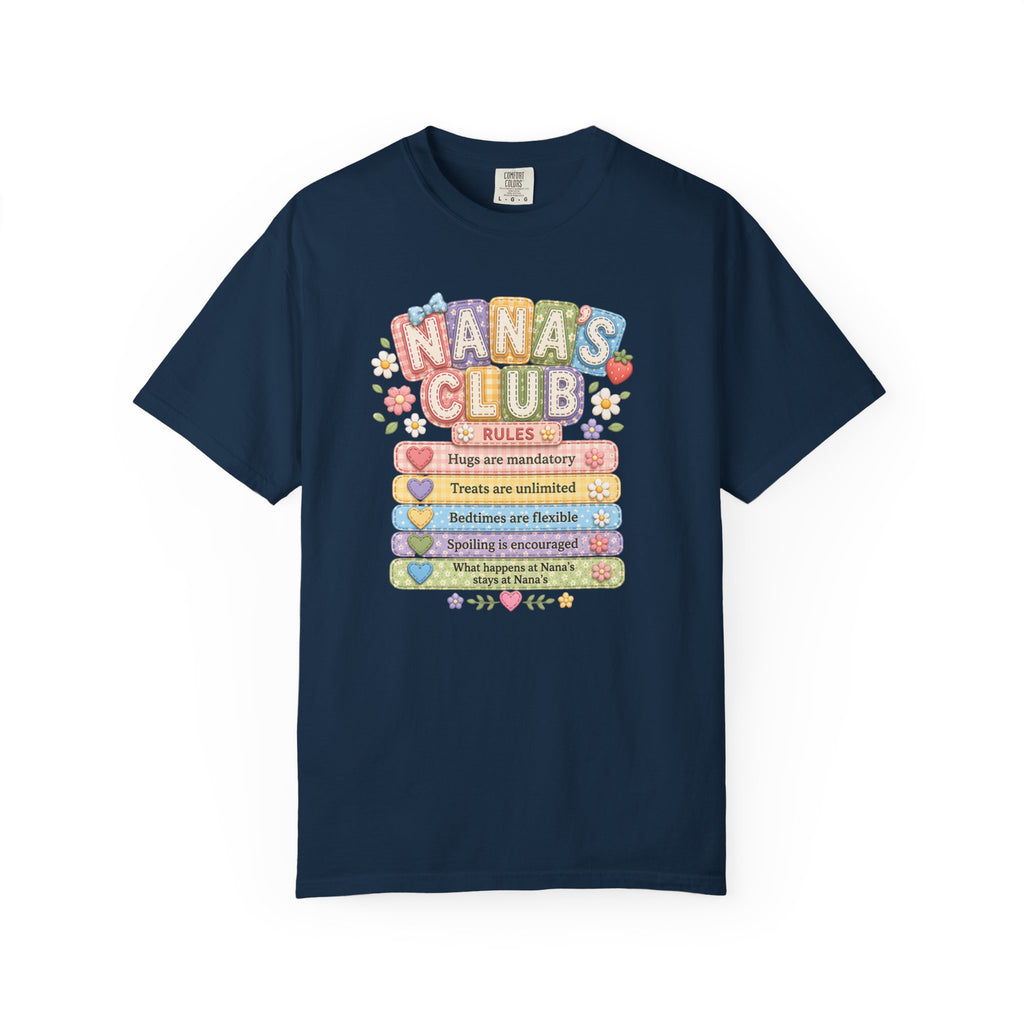 Nana's Club T-Shirt — Cute Floral Grandma Rules Tee