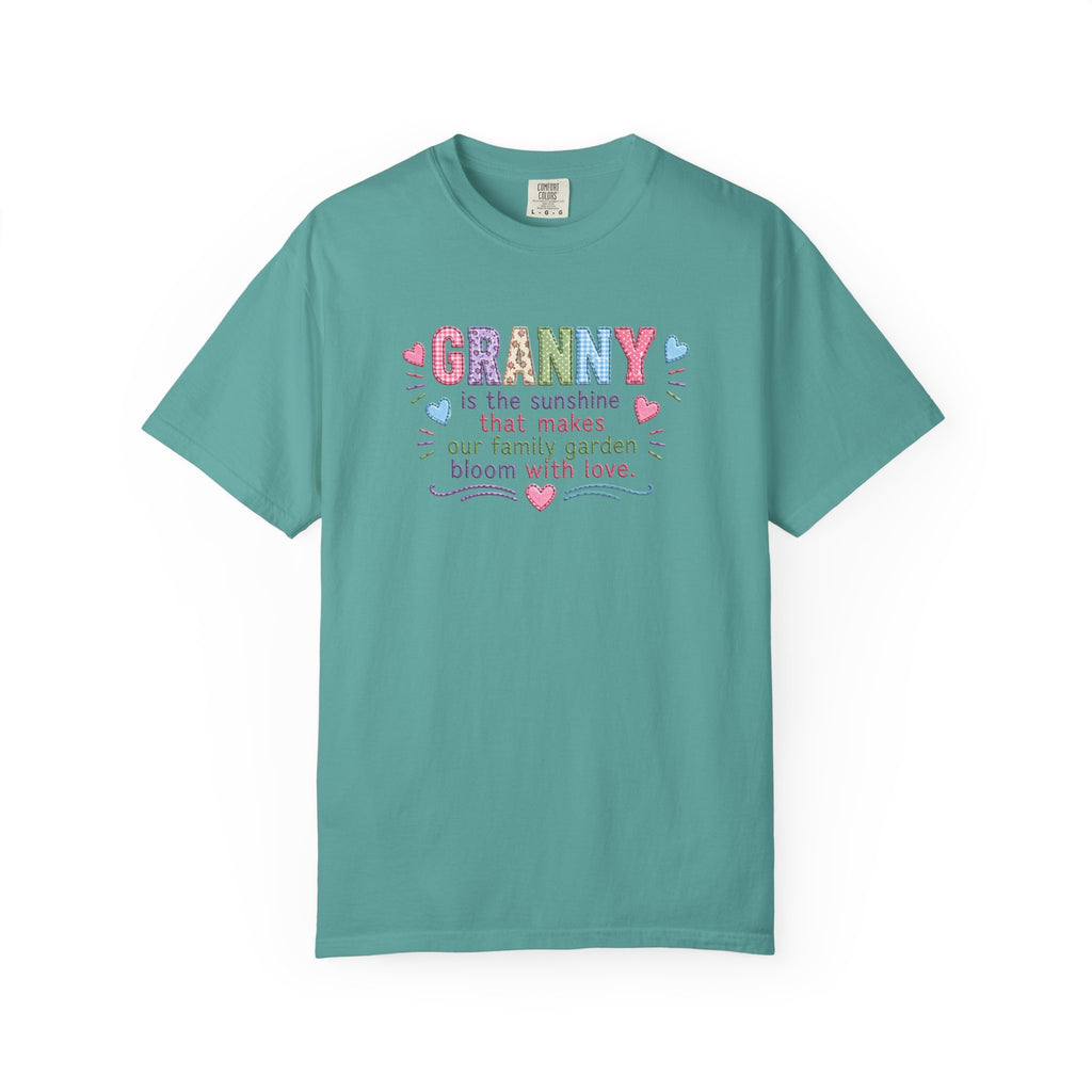 Granny Floral Tee — "Granny is the sunshine that makes our family garden bloom with love"