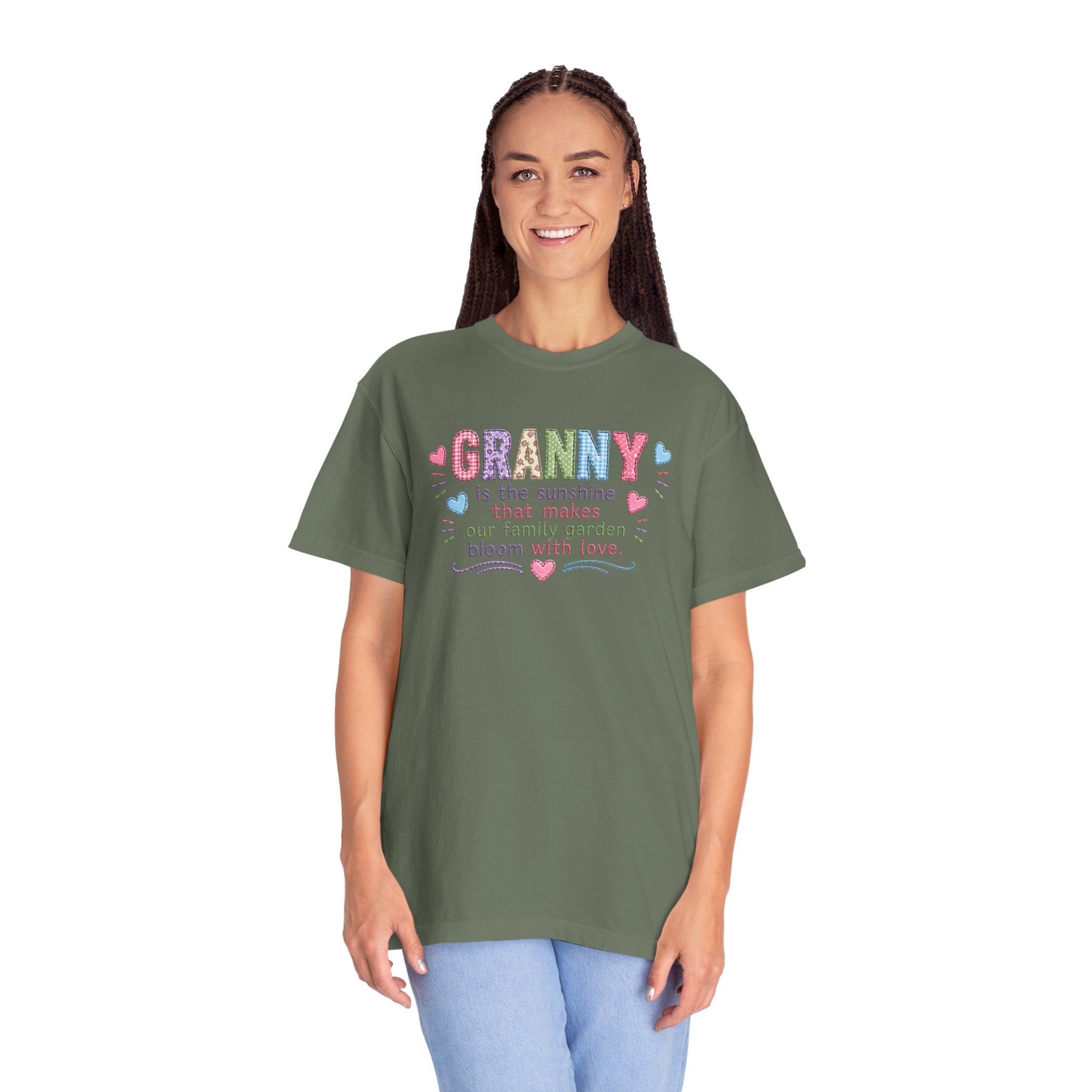 Granny Floral Tee — "Granny is the sunshine that makes our family garden bloom with love"