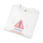 T-Shirt — "Warning: Hormonal" Cute Pink Gingham Alert Graphic