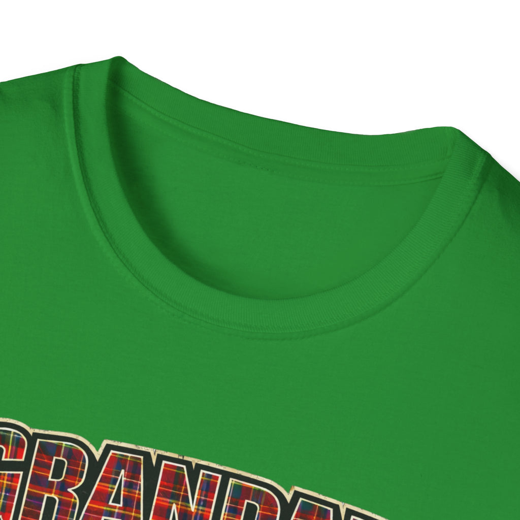 Grandad Plaid Family T-Shirt — "Loved by the Little Clan" Gift Tee