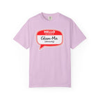 Glam-Ma Name Tag T-Shirt — "Hello My Name Is Glam-Ma (Obviously)" Graphic Tee