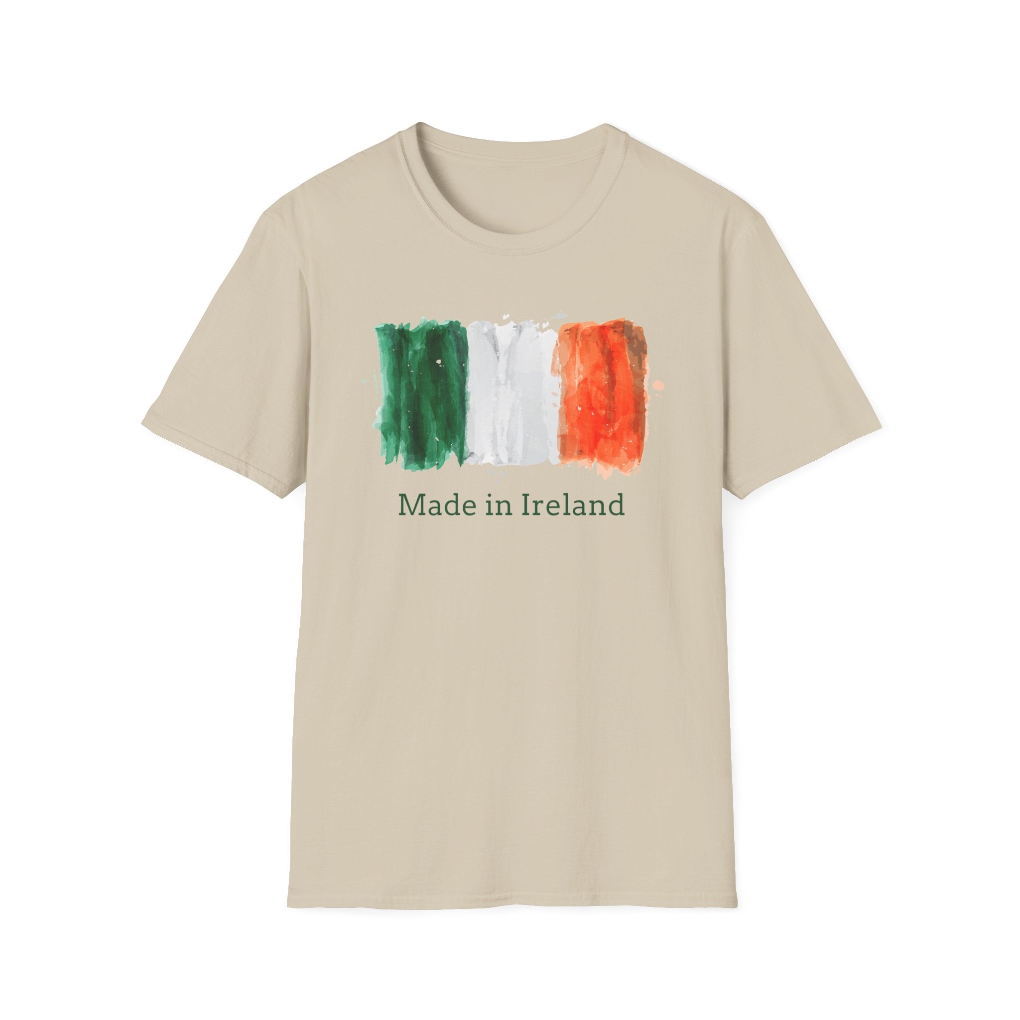 Made in Ireland T-Shirt — Watercolor Irish Flag Tee