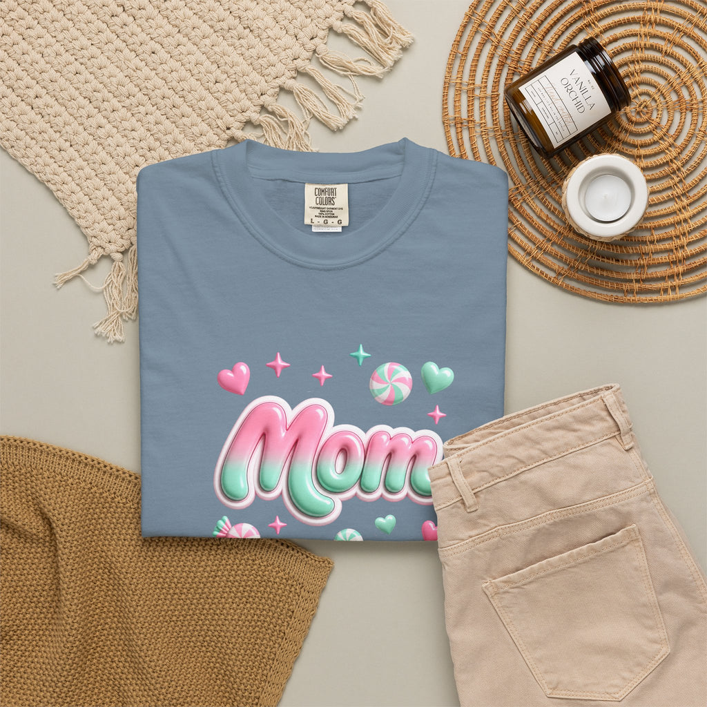 Mom Pastel Candy Script T-Shirt