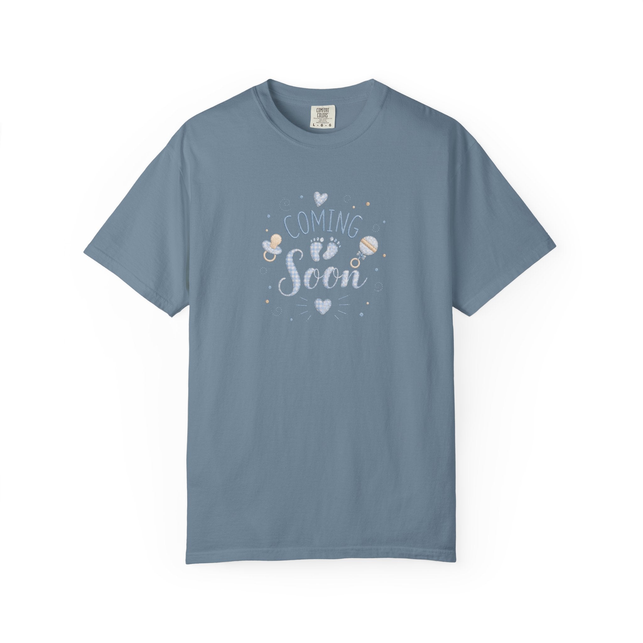 Coming Soon Baby T-Shirt — Gender Reveal Pregnancy Announcement Tee