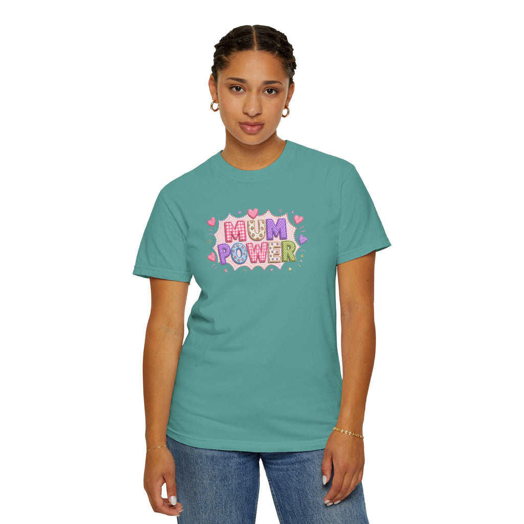 Mum Power T-Shirt — Cute Pink Heart Mothers Day Tee