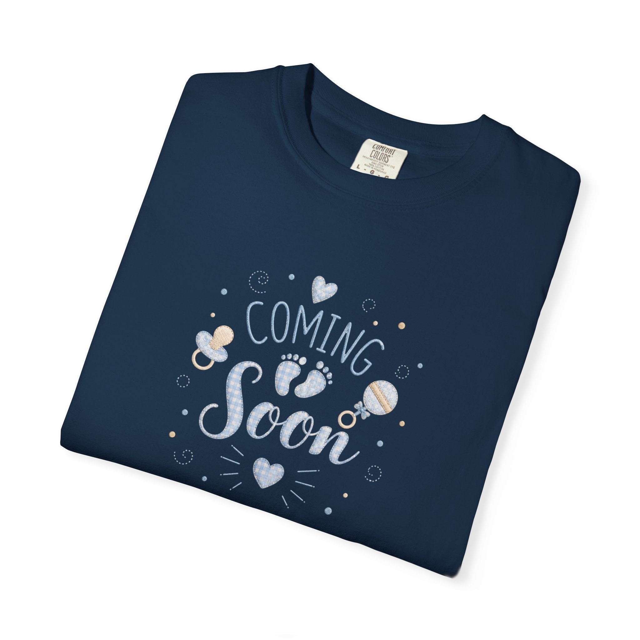 Coming Soon Baby T-Shirt — Gender Reveal Pregnancy Announcement Tee