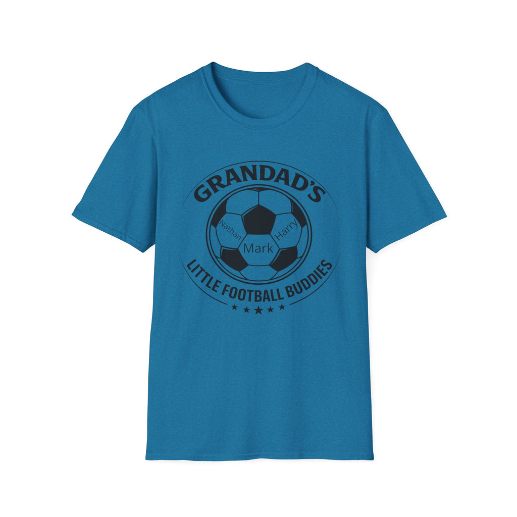 Grandad's Little Football Buddies T-Shirt — Personalized Soccer Grandpa Tee