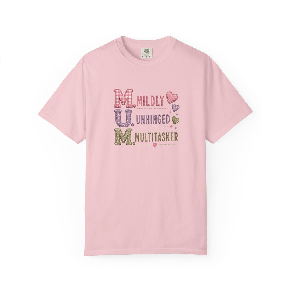 MUM Acronym T-Shirt – "Mildly Unhinged, Multitasker" Funny Mom Shirt
