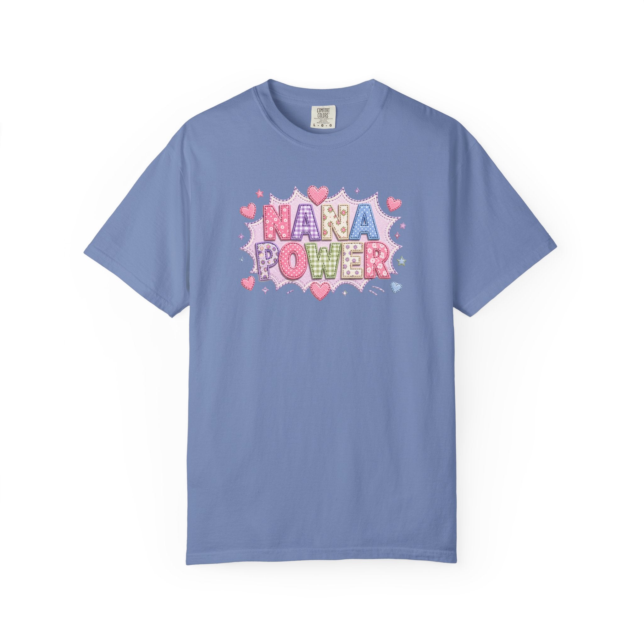 Nana Power T-Shirt — Playful Retro Heart Graphic for Grandmother Gifts