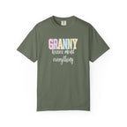 Granny Pastel Patchwork T-Shirt — Retro Rainbow 'GRANNY' Graphic Tee