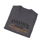 Papa's Crew T-Shirt — "Small Humans, Big Love" Grandpa Gift