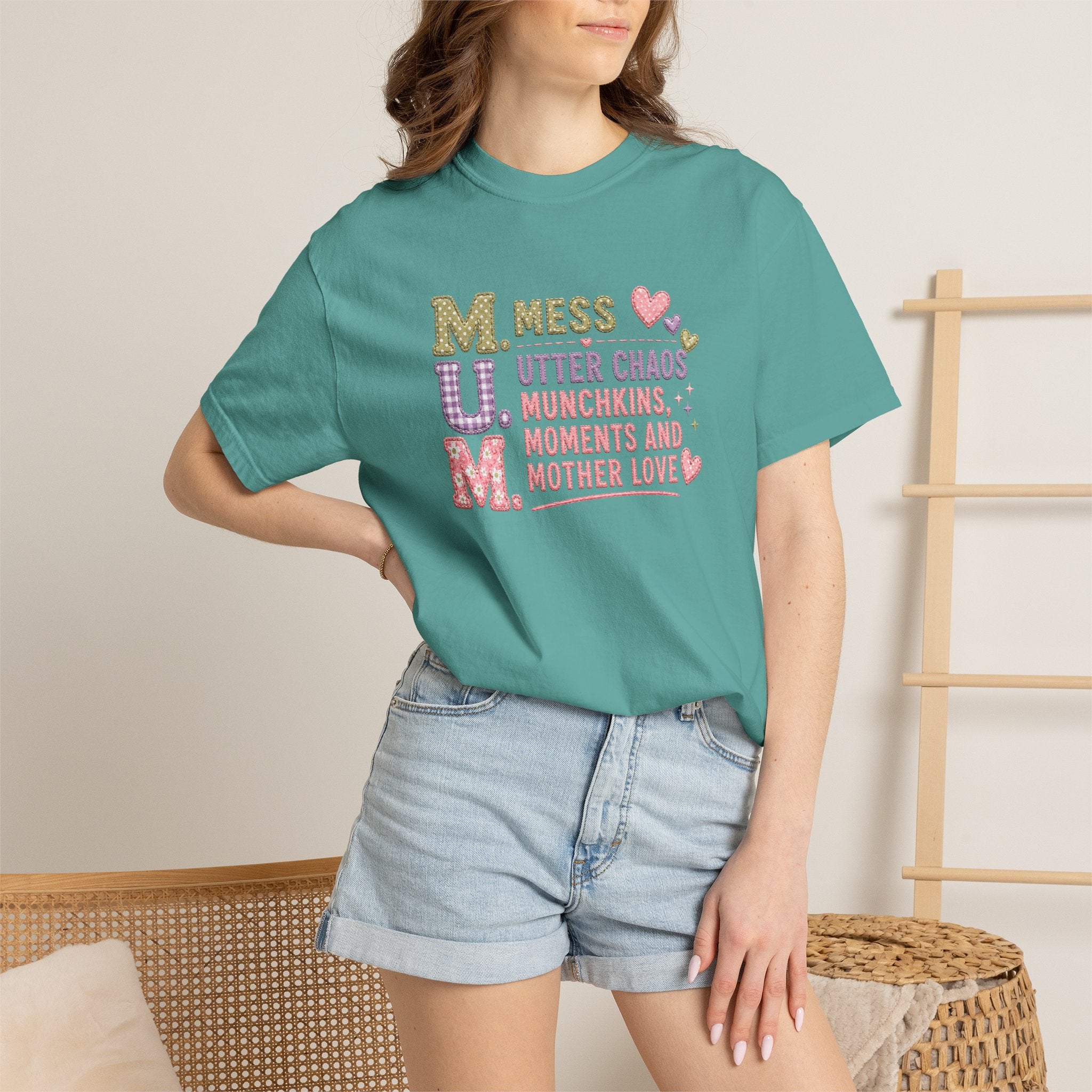 M.U.M. Mom Acronym Graphic Tee — Mess, Utter Chaos, Munchkins & Mother Love T-Shirt