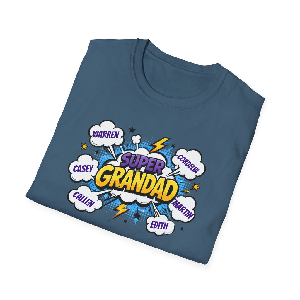 Super Grandad Comic-Style T‑Shirt — "Super Grandad" Graphic Tee, Father's Day & Grandparents Gift