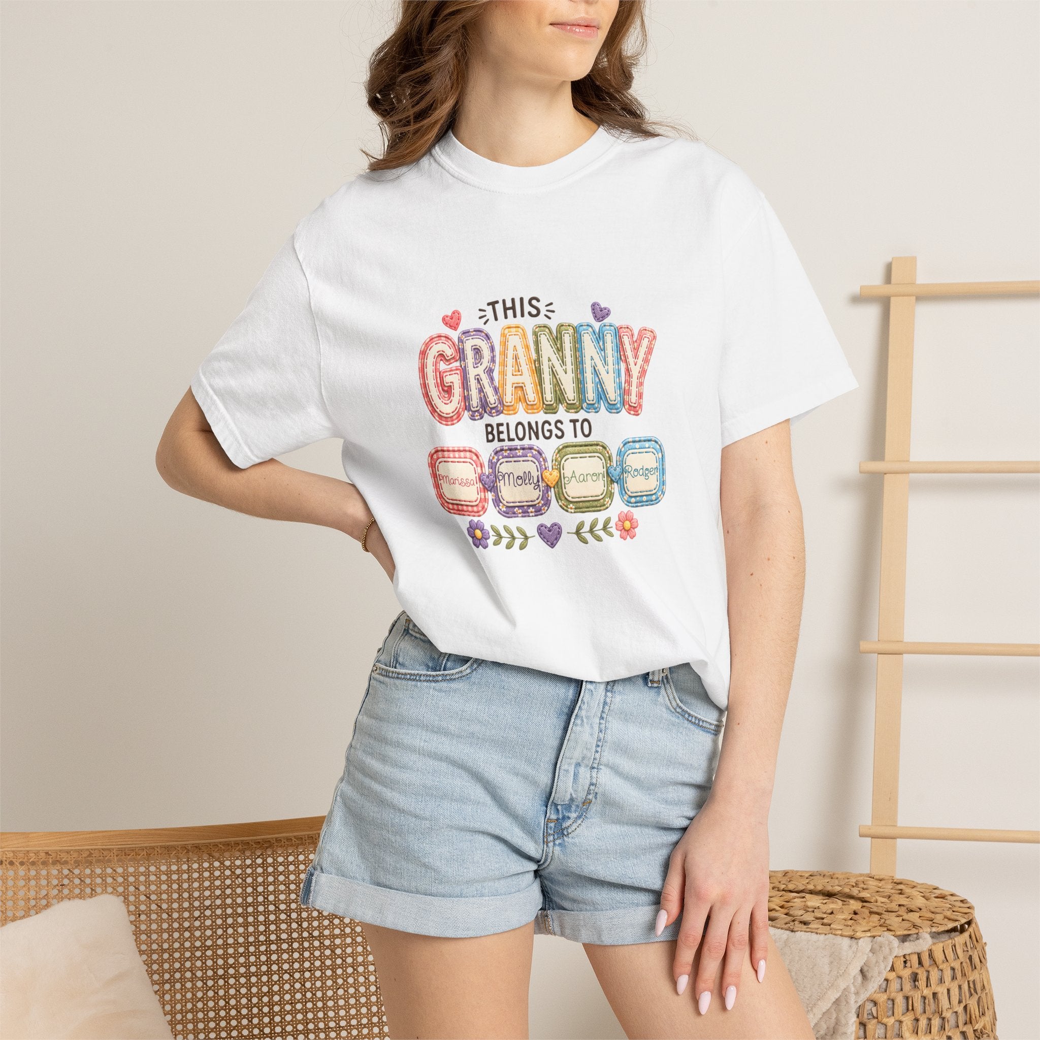 Granny Belongs To Grandkids T-Shirt — Cute Floral Grandma Gift