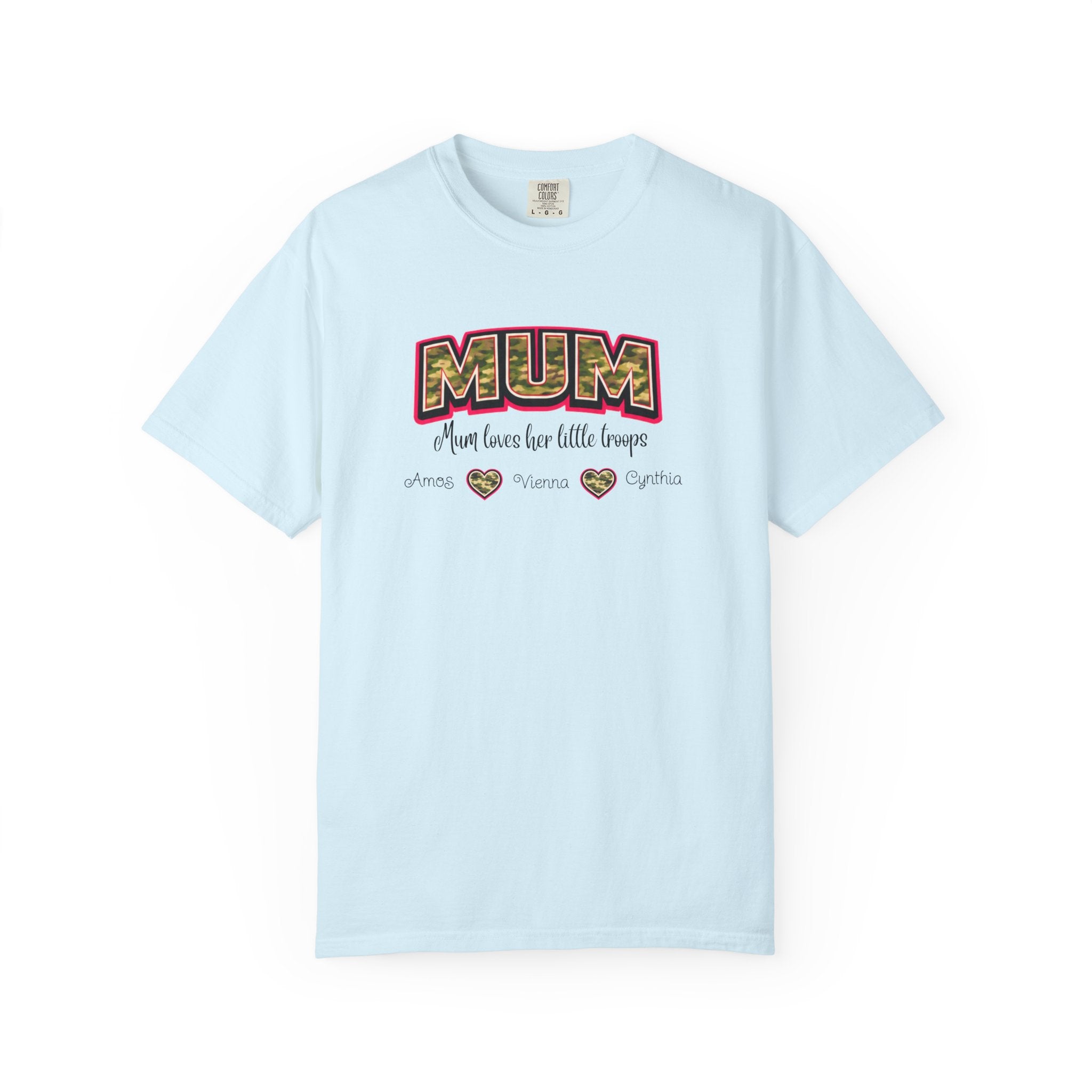 Mum Camo Print T-Shirt – "Mum, Mum loves her little meows" Mother's Day Tee