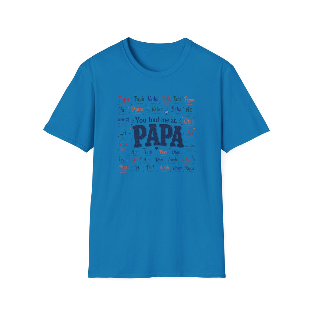 Papa Word Cloud T-Shirt — 'You had me at PAPA' Father's Day Gift