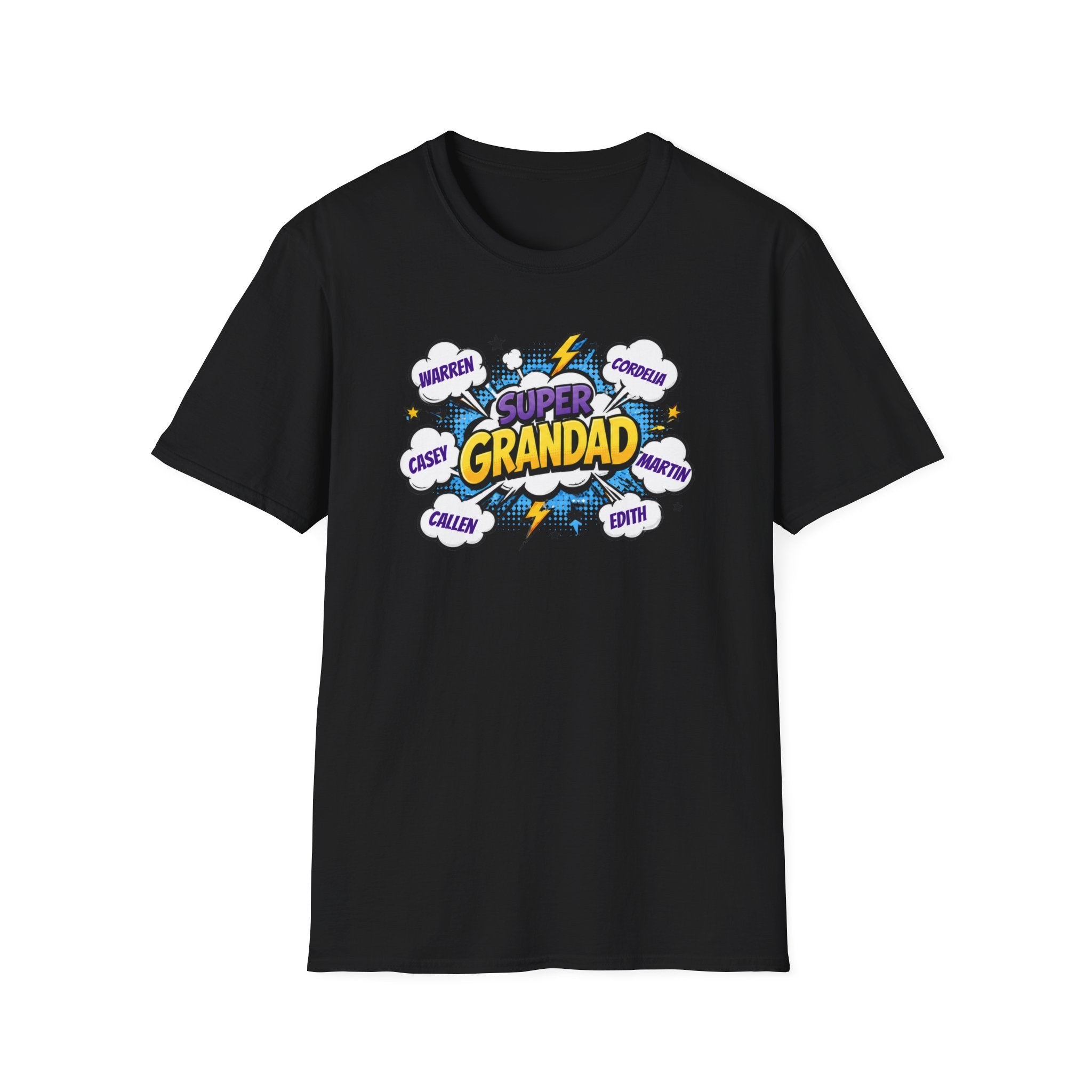 Super Grandad Comic-Style T‑Shirt — "Super Grandad" Graphic Tee, Father's Day & Grandparents Gift