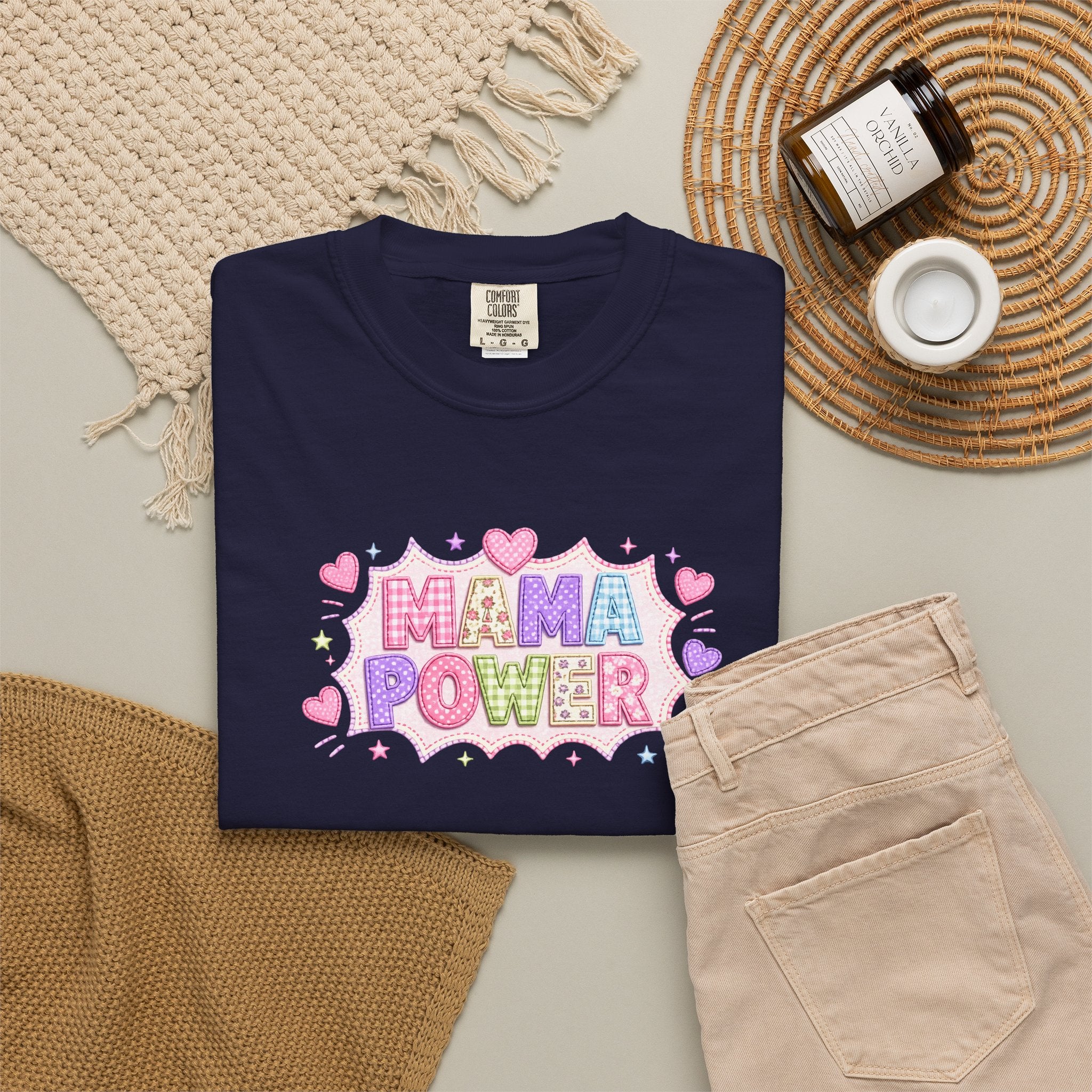 Mama Power T-Shirt — Cute Pastel Mom Pride Graphic Tee