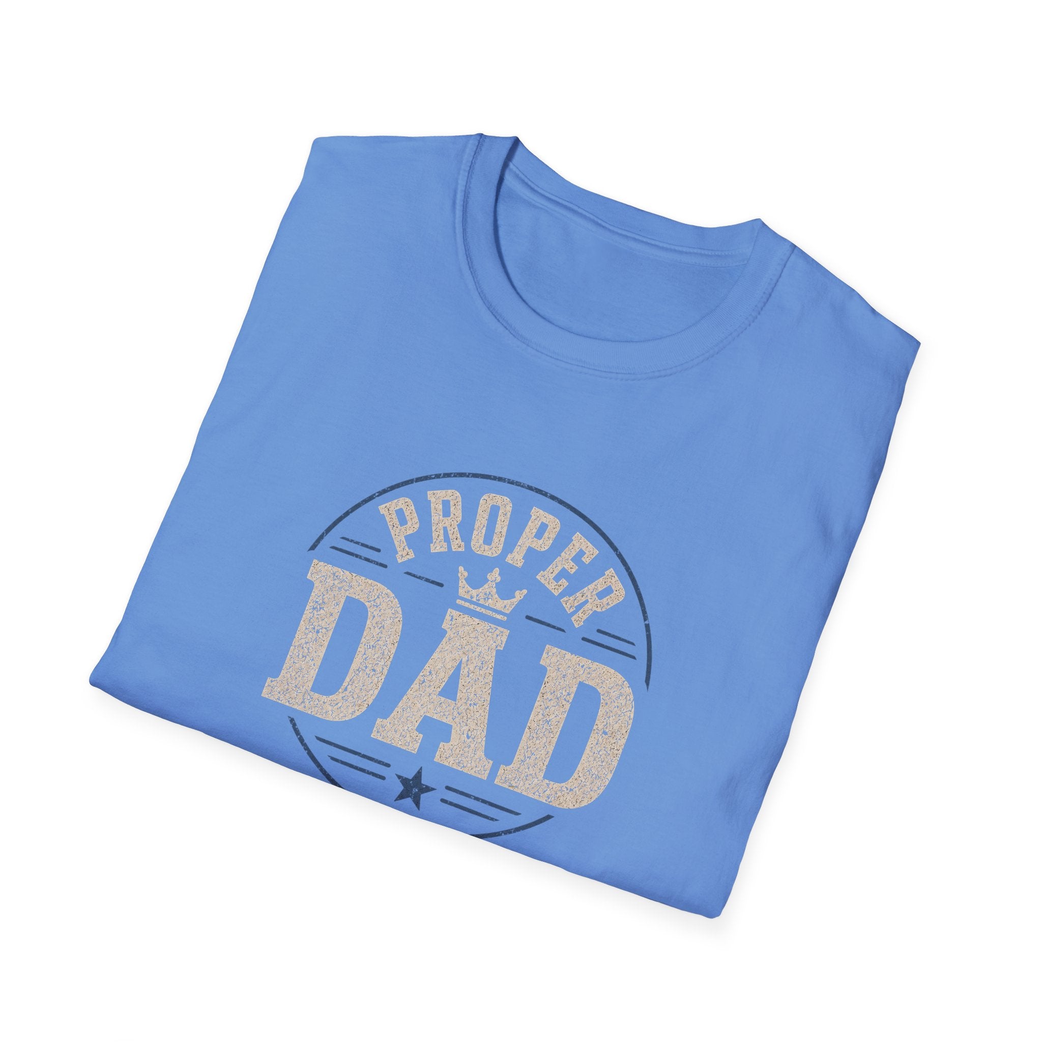 Proper Dad T-Shirt – Vintage Crown Father's Day Tee for Proud Dads