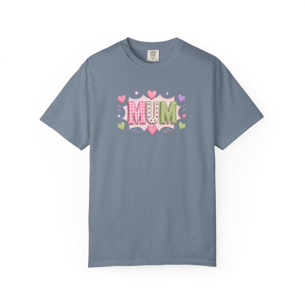 MUM Heart Patch Graphic T-Shirt — Cute Floral Mother’s Day Gift