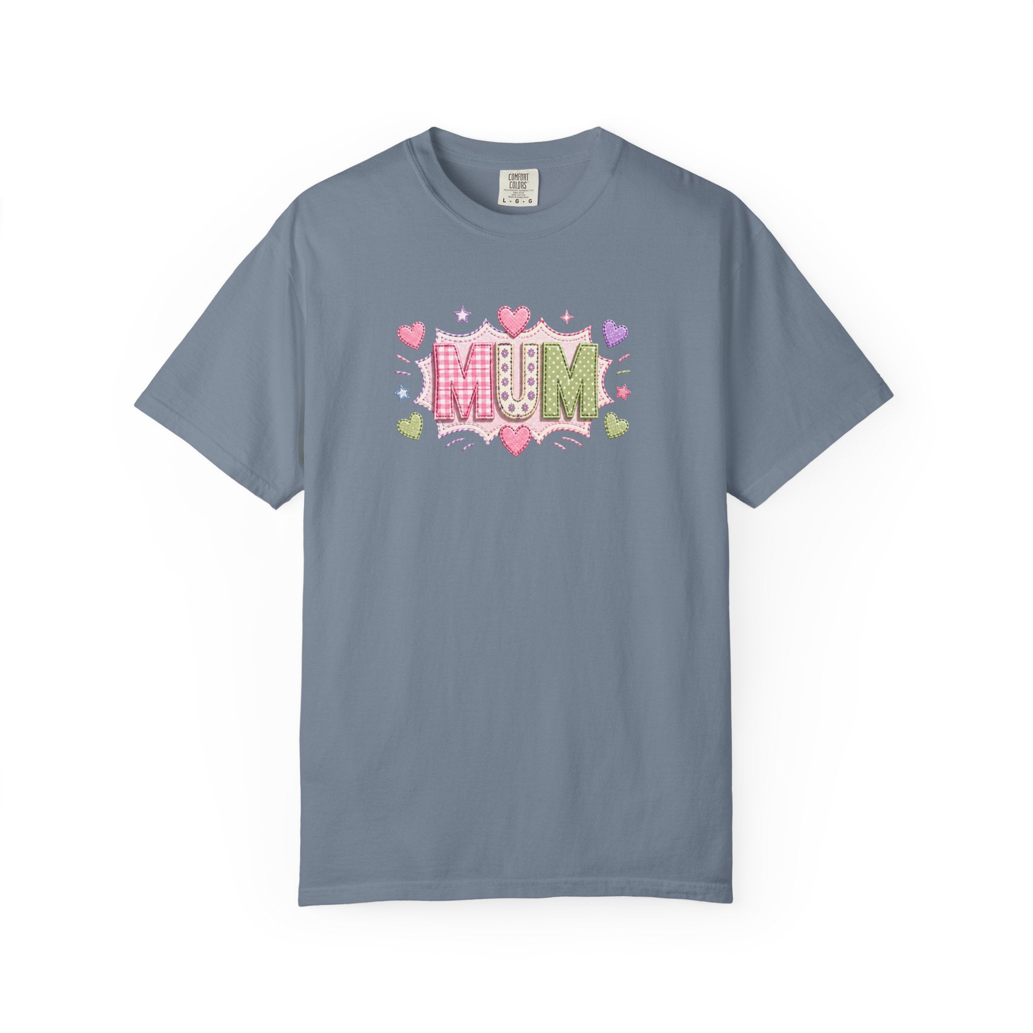 MUM Heart Patch Graphic T-Shirt — Cute Floral Mother’s Day Gift