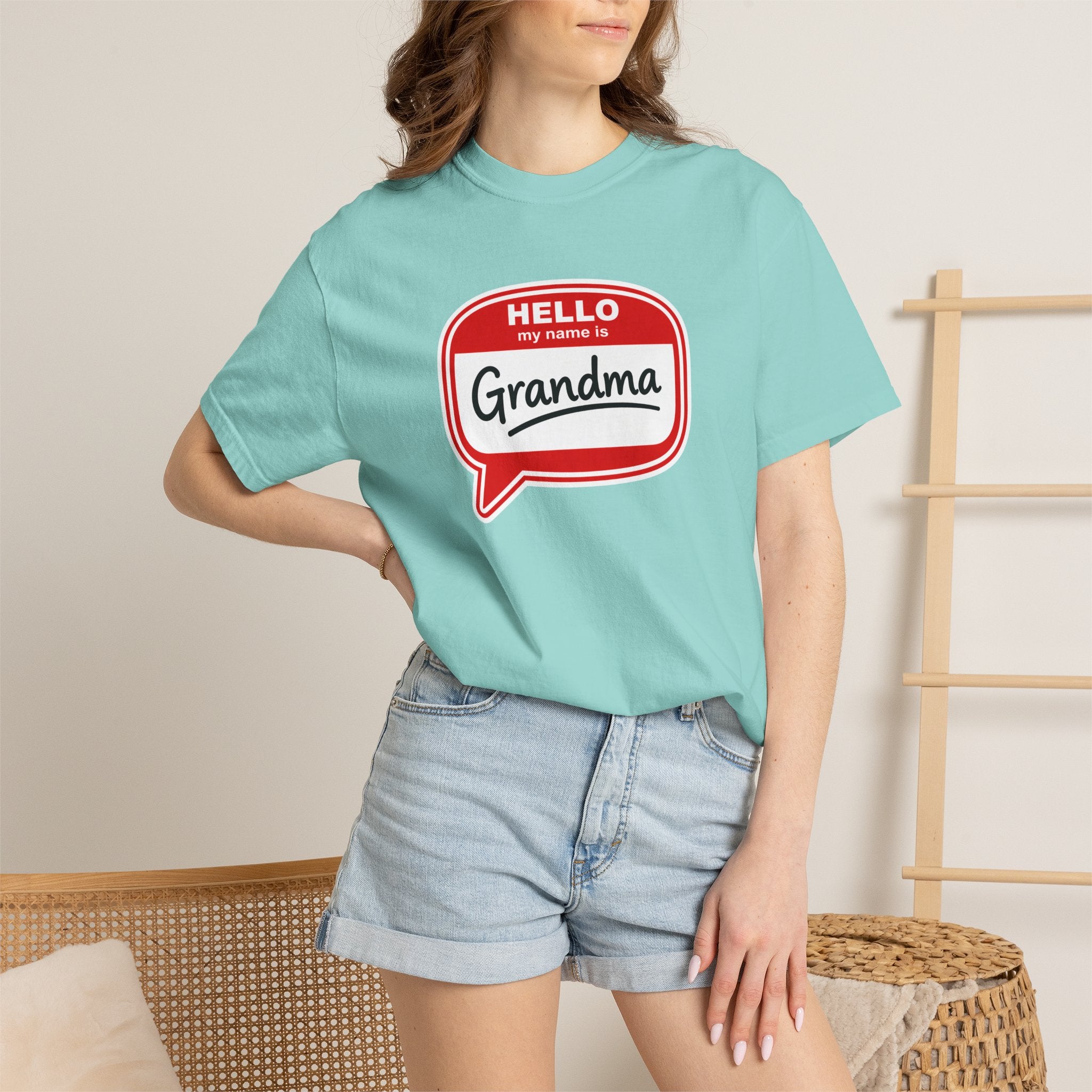 Hello My Name Is Grandma T-Shirt — Funny Grandma Name Tag Tee