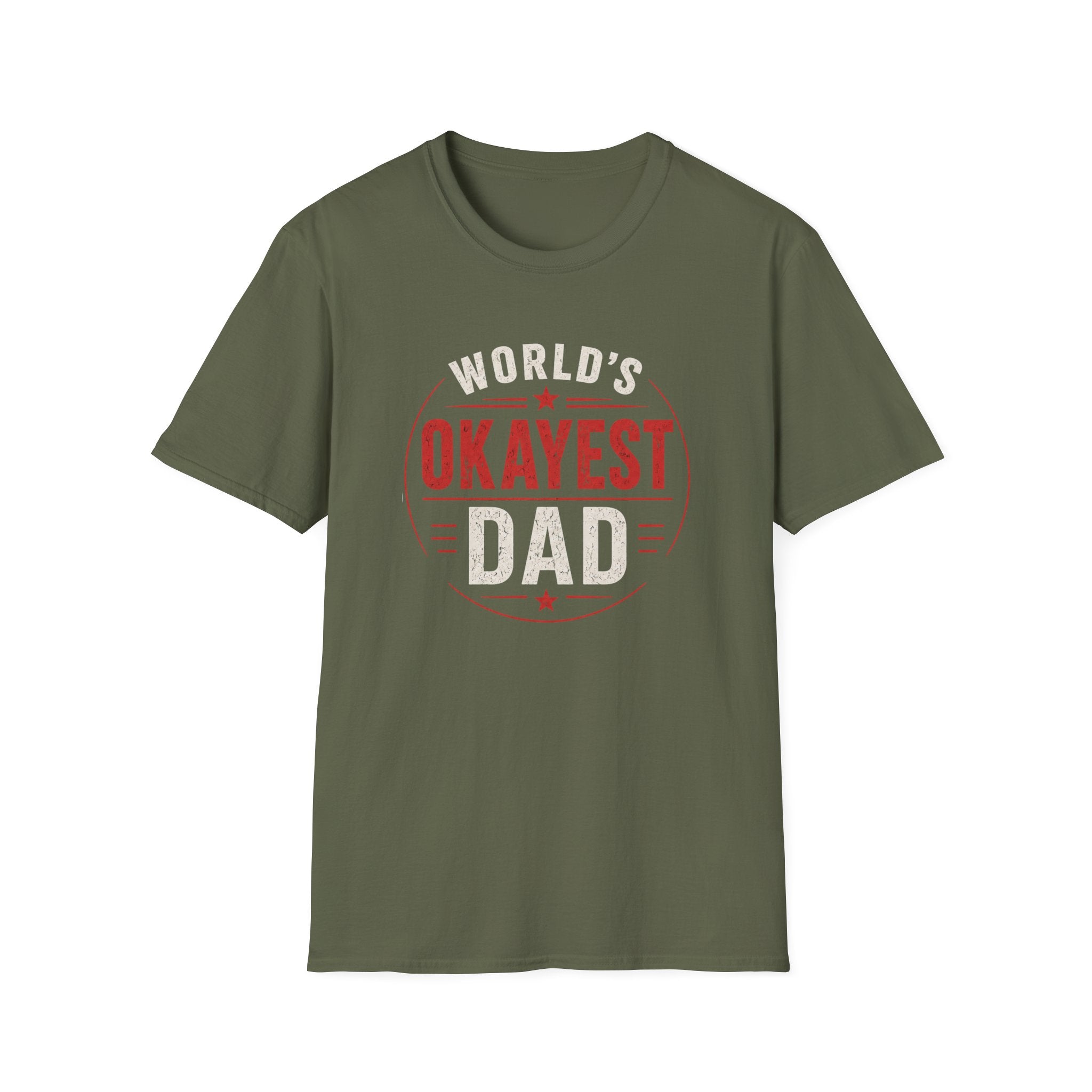 Funny "World's Okayest Dad" T-Shirt – Humorous Father's Day Gift