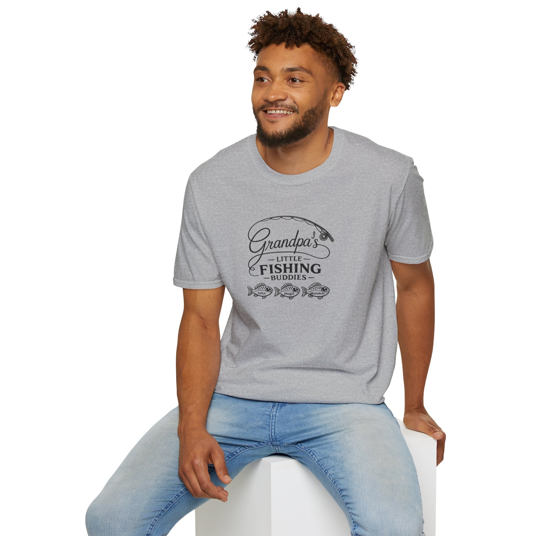 Grandpa's Little Fishing Buddies T-Shirt — Father's Day Fisherman Gift