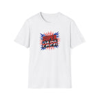 T-Shirt — "Super Papa" Union Jack/England themed Retro Comic Dad Shirt (Father's Day Gift)